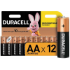 Duracell Батарейка AA, Щелочной тип, 1,5 В, 12 шт