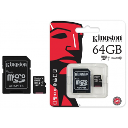 Карта памяти Kingston Canvas microSD 64 ГБ / microSDXC / Карта расширения памяти