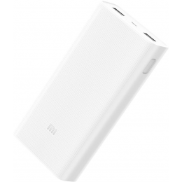 Повербанк (powerbank) Xiaomi Mi Power Bank 3 20000 mah с быстрой зарядкой/внешний аккумулятор портативный, переносной, мощный, универсальный для телефона/смартфона, белый