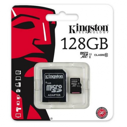 Карта памяти Kingston Canvas microSD 128 ГБ / microSDXC / Карта расширения памяти