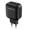 Зарядное устройство BOROFONE BA46A / с поддержкой QuickCharge 3.0 (кабель в комплекте)