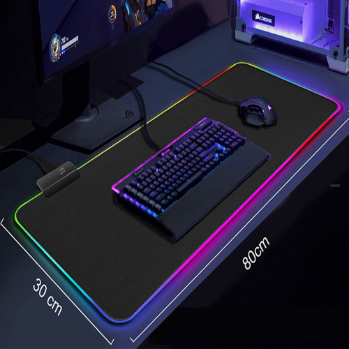 Игровой коврик для клавиатуры и мыши с RGB подсветкой GMS-GB-5, размеры 800х300 мм, кабель USB 1.8 м